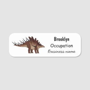 Kentrosaurus cartoon illustration name tag