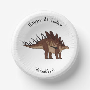 Kentrosaurus cartoon illustration paper plate