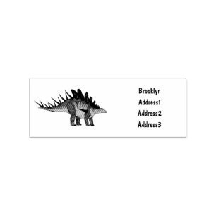 Kentrosaurus cartoon illustration rubber stamp