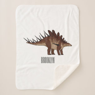 Kentrosaurus cartoon illustration sherpa blanket