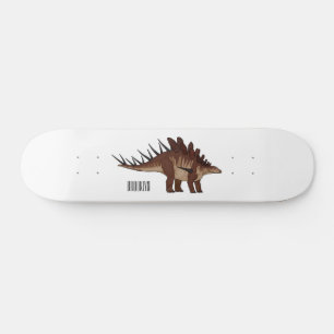 Kentrosaurus cartoon illustration skateboard