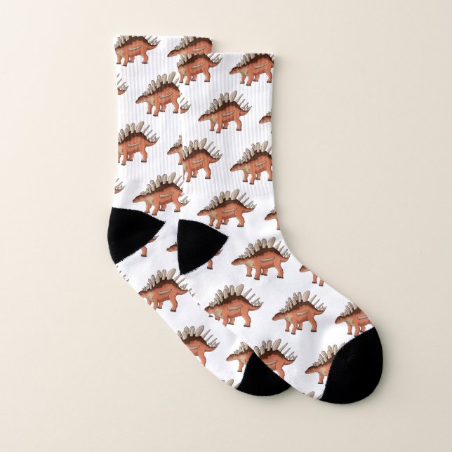 Kentrosaurus cartoon illustration socks (Pair)