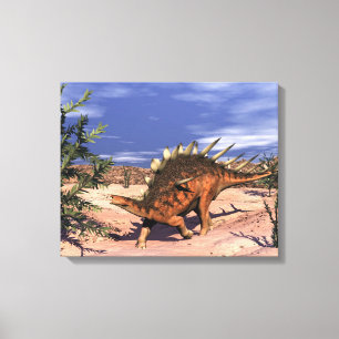Kentrosaurus dinosaur - 3D render Canvas Print