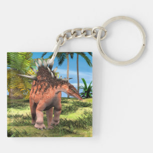 Kentrosaurus Dinosaur Jungle Prehistoric Art Keychain