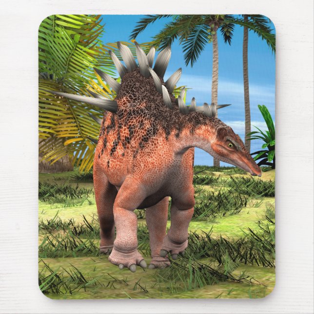 Kentrosaurus Dinosaur Jungle Prehistoric Art Mouse Pad (Front)