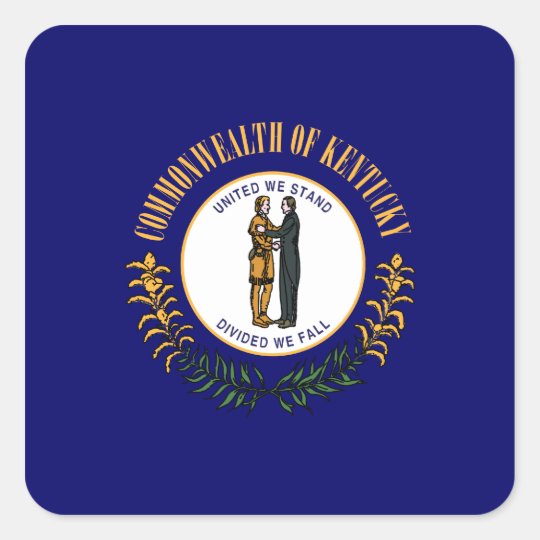 Kentuckee Flag Square Sticker