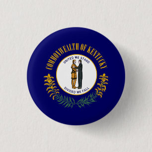 Kentuckian Flag, Flag of Kentucky 1 Inch Round Button