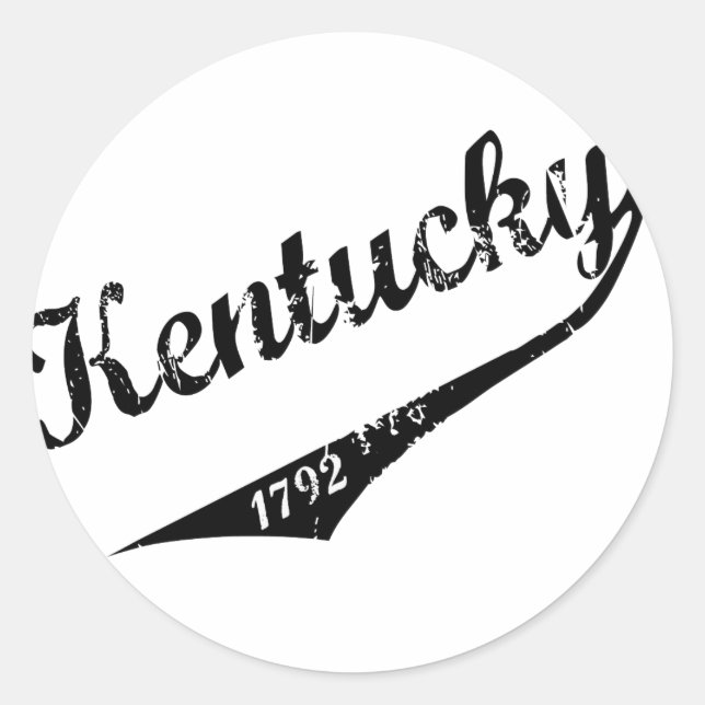 Kentucky 1792 classic round sticker (Front)