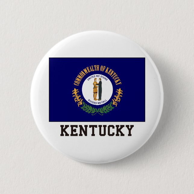 Kentucky 2 Inch Round Button (Front)