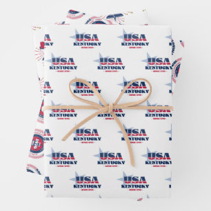 Kentucky, 50 States, Liberty Bell Wrapping Paper Sheet