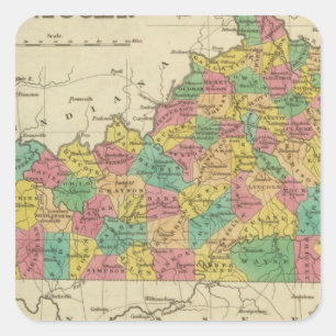 Kentucky 6 square sticker