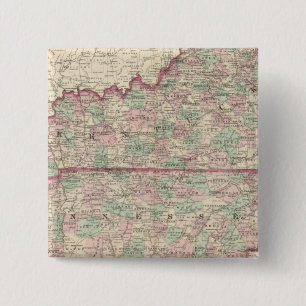 Kentucky and Tennessee 2 Inch Square Button