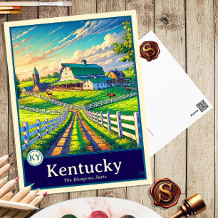 Kentucky Anime Style Cel Shaded Postcard