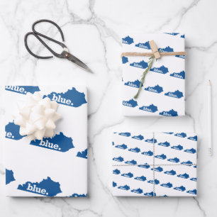 KENTUCKY BLUE STATE WRAPPING PAPER SHEET