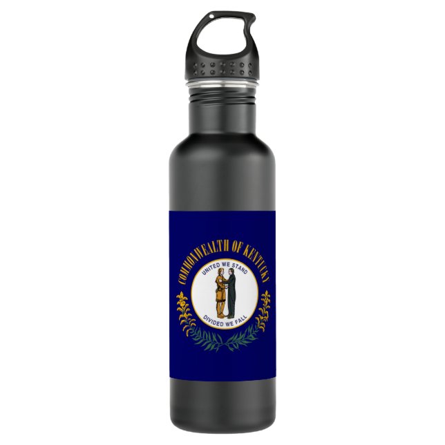 Kentucky: Bluegrass Commonwealth US State Flag 710 Ml Water Bottle (Front)