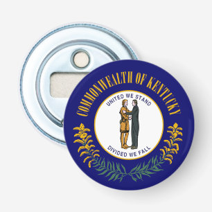 Kentucky: Bluegrass Commonwealth US State Flag Bottle Opener