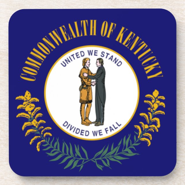 Kentucky: Bluegrass Commonwealth US State Flag Coaster (Front)