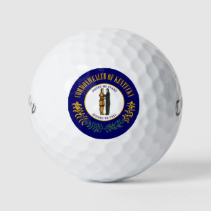 Kentucky: Bluegrass Commonwealth US State Flag Golf Balls