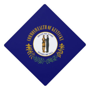 Kentucky: Bluegrass Commonwealth US State Flag Graduation Cap Topper
