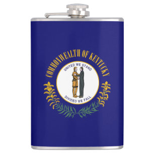 Kentucky: Bluegrass Commonwealth US State Flag Hip Flask