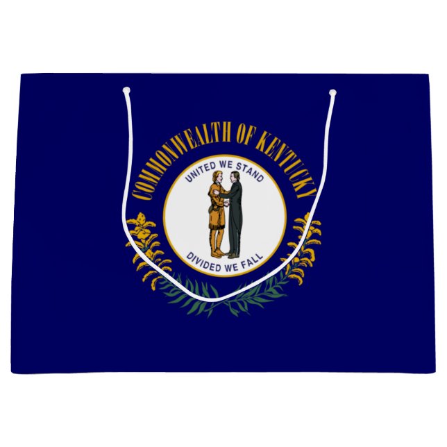 Kentucky: Bluegrass Commonwealth US State Flag Large Gift Bag (Front)