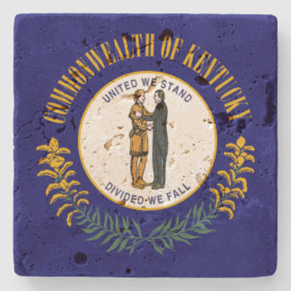 Kentucky: Bluegrass Commonwealth US State Flag Stone Coaster