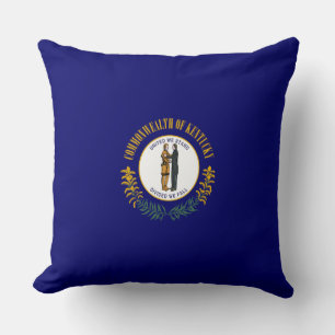Kentucky: Bluegrass Commonwealth US State Flag Throw Pillow