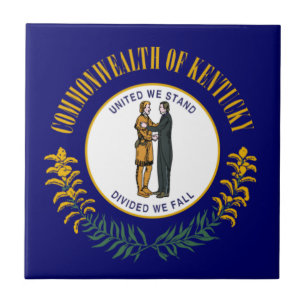 Kentucky: Bluegrass Commonwealth US State Flag Tile