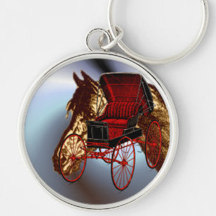 Kentucky Bluegrass Horse and Buggy Keychain