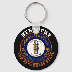 KENTUCKY BLUEGRASS STATE FLAG KEYCHAIN