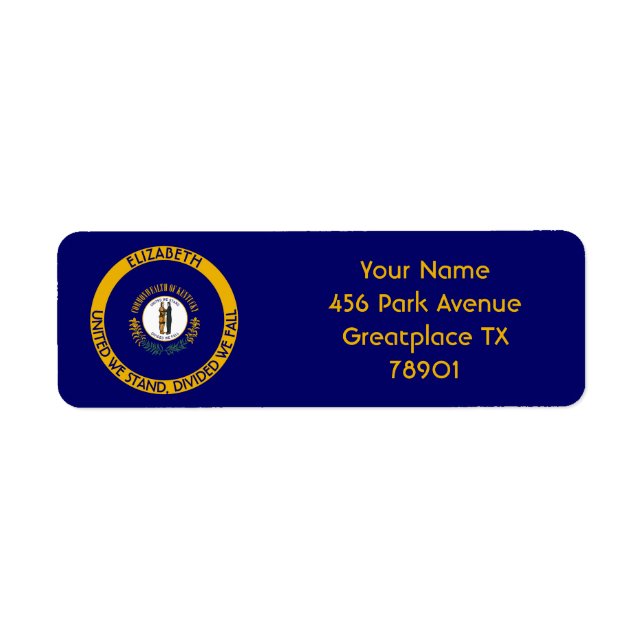 Kentucky Bluegrass State Personalized Flag Return (Front)