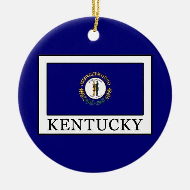 Kentucky Ceramic Ornament (Front)