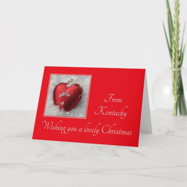 Kentucky   Christmas Card, state specific Holiday Card (Front)