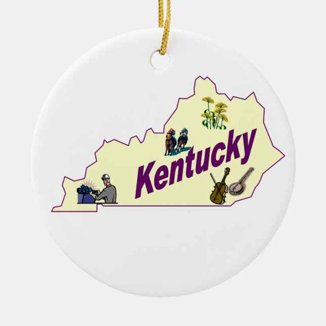 Kentucky Christmas Tree Ornament (Front)