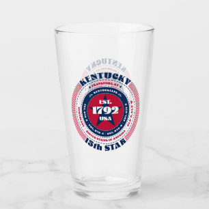 Kentucky Circular Typography Design Glass