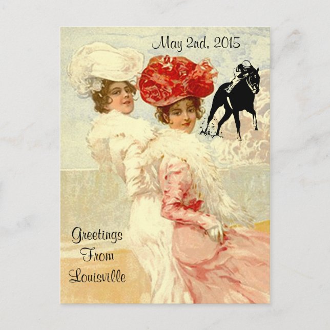 Kentucky Derby Cartes Postales Horse Racing Mode (Devant)