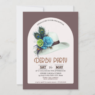 Kentucky Derby Hat Party Invitation Elegant Derby