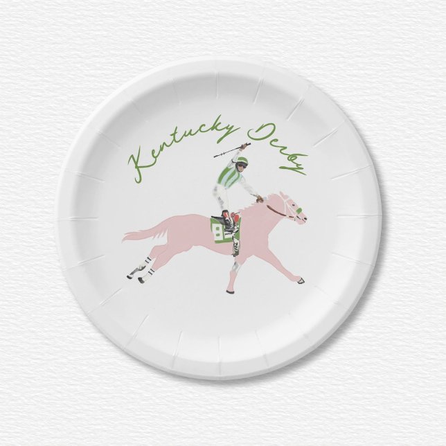 Kentucky Derby Horse Jockey Paper Plates (Creator Uploaded)