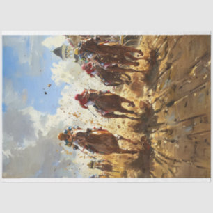 Kentucky Derby Horse Racing Decoupage  Tissue Paper