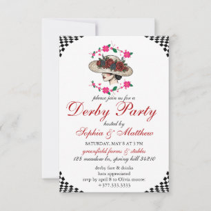 Kentucky derby Horse Racing Themed Elegant invite