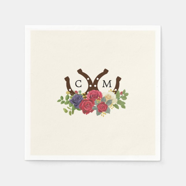 Kentucky Derby Inspired Wedding Napkin (Front)