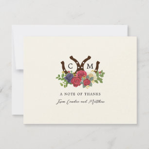 Kentucky Derby Inspired Wedding Thank You Card