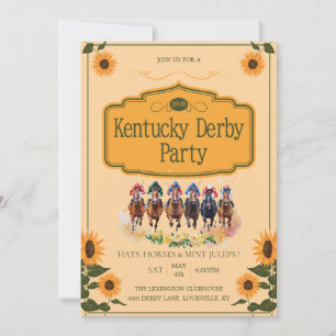 Kentucky Derby Party Invitation Horse Racing Derby