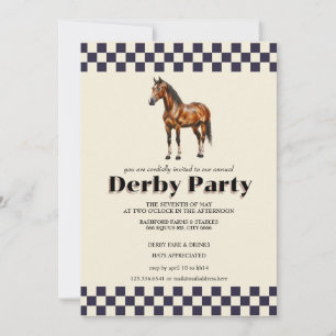 Kentucky Derby Party Invitation - Vintage Horse & 