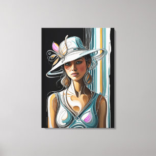 Kentucky Derby Womens Hat Canvas Wall Art Prints