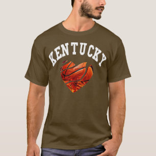 Kentucky Design Basketball Heart T-Shirt