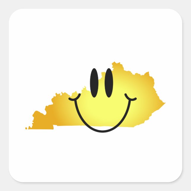 Kentucky Face Square Sticker (Front)