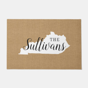 Kentucky Family Monogram State Doormat