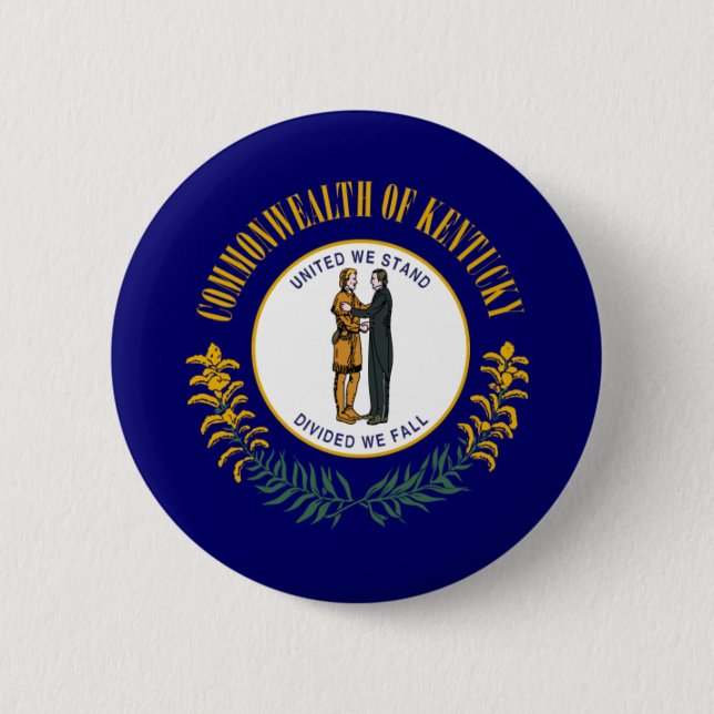 Kentucky Flag 2 Inch Round Button (Front)