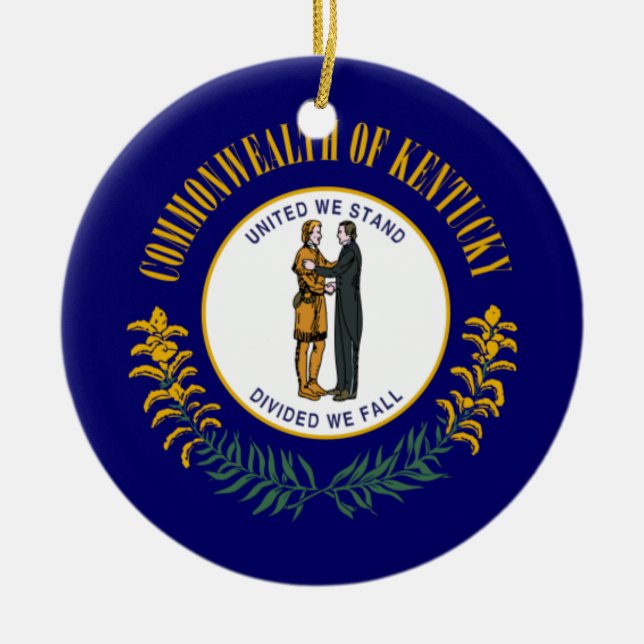 Kentucky Flag Ceramic Ornament (Front)